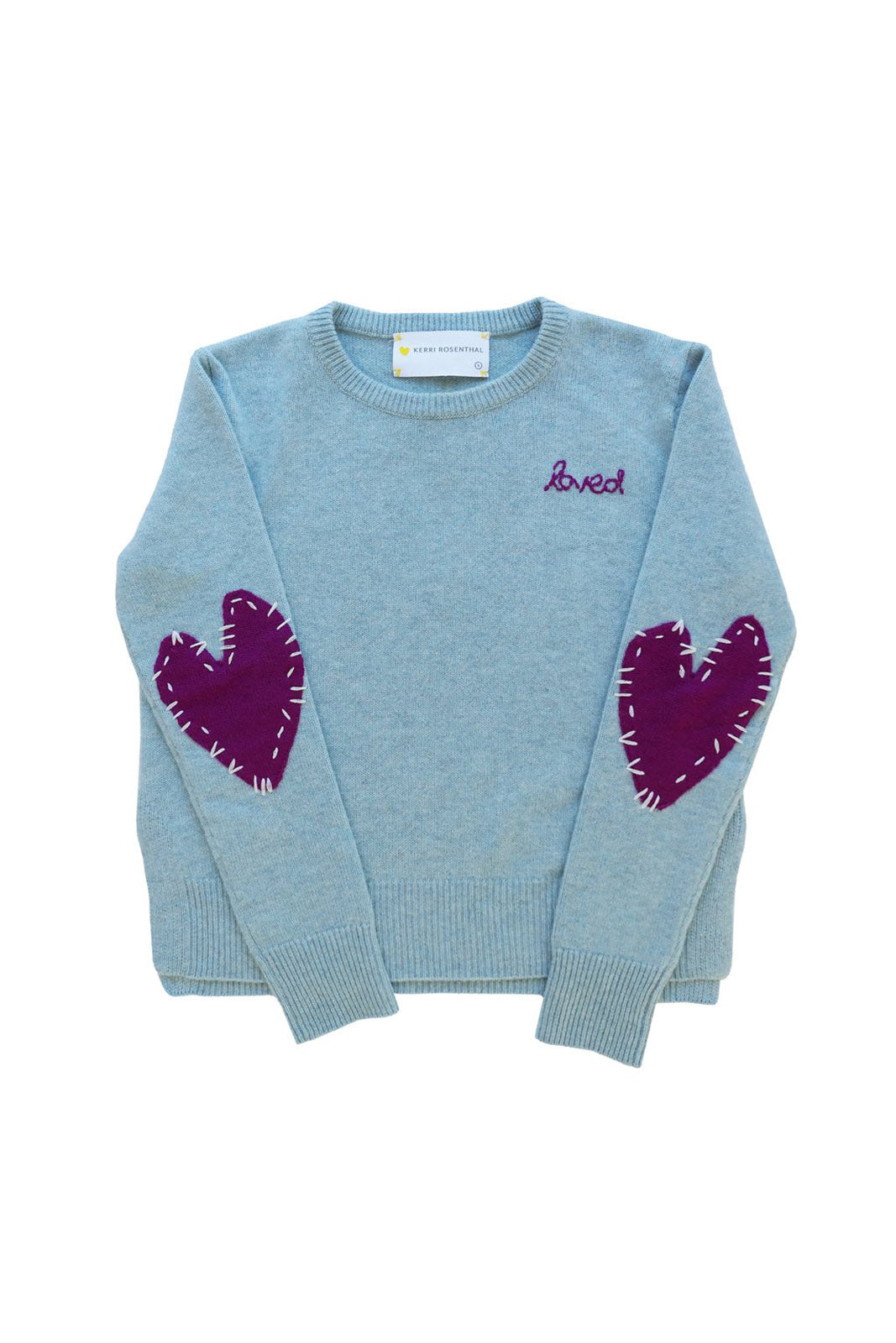 Patchwork Love Cashmere Sweater, Blue Eyed – O2 Life