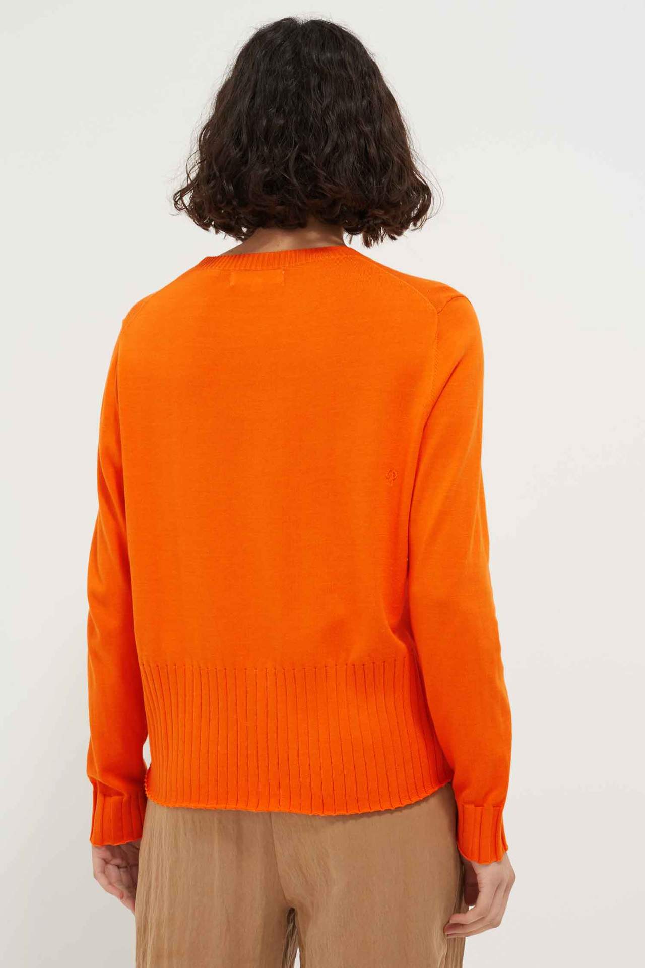 Mixed Rib Sweater, Orange – O2 Life